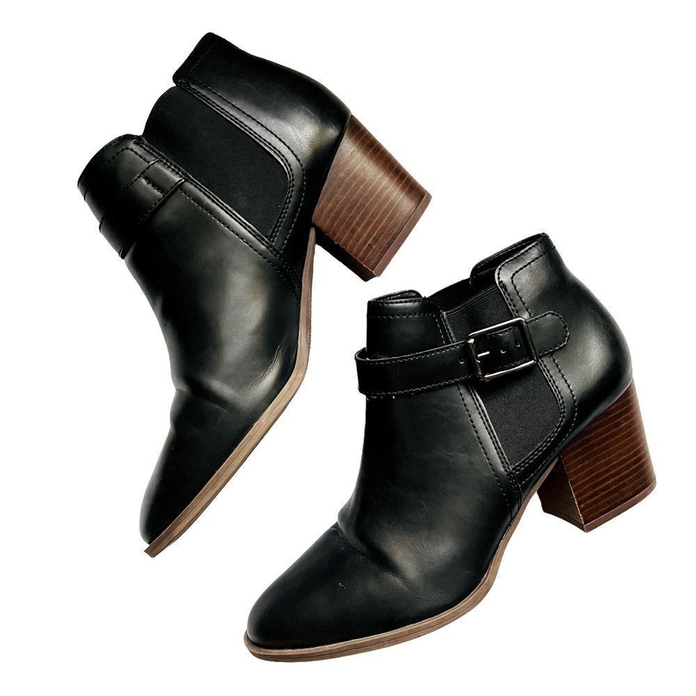 Franco Sarto Malvina Black Man Made‎ Booties Boot 10